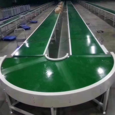 สายพานลำเลียงพีวีซีโค้งสีขาวสีเขียวสีดำทำเองมาตรฐาน FDA