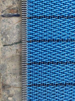 สีฟ้า โพลีเอสเตอร์ แอนติสตาติก MDF Mesh Belt สายพานพอลีเอสเตอร์